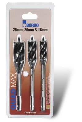 BORDO DRILL QUAD MAX SET 16 20 25MM